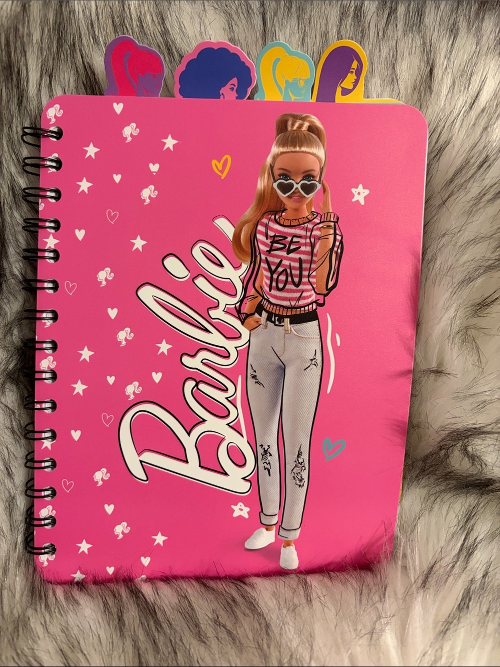 Barbie Pink Notebook with Illustrated Skinny Jeans Doll